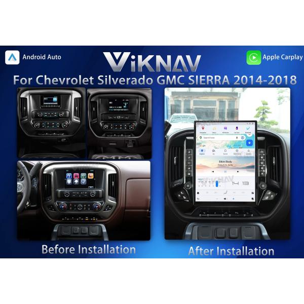 VIKNAV 15.6'' Car Radio For Chevrolet Silverado / GMC SIERRA 2014-2018 （Black）