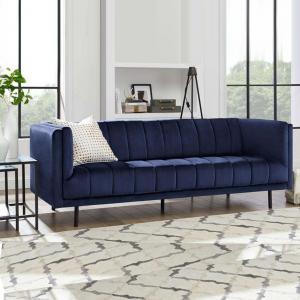 China 9513 Blue Velvet Home Furniture Sofas Practical with Chenille Cover on sale