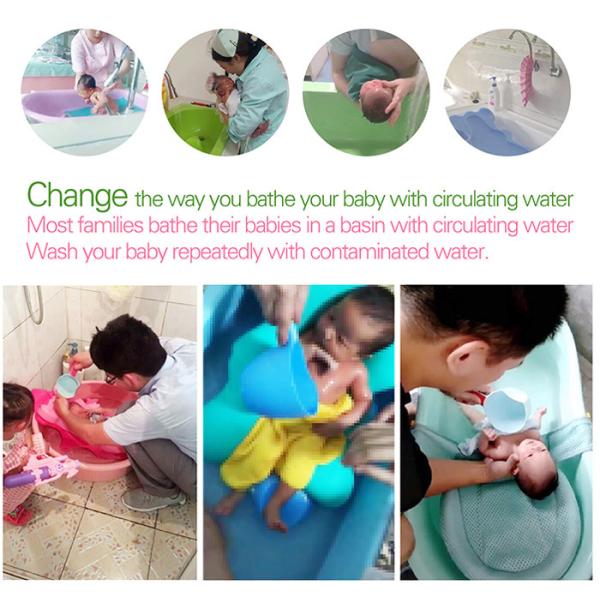 Lightweight Foldable Inflatable Baby Tubs Non Slip 20cm Height