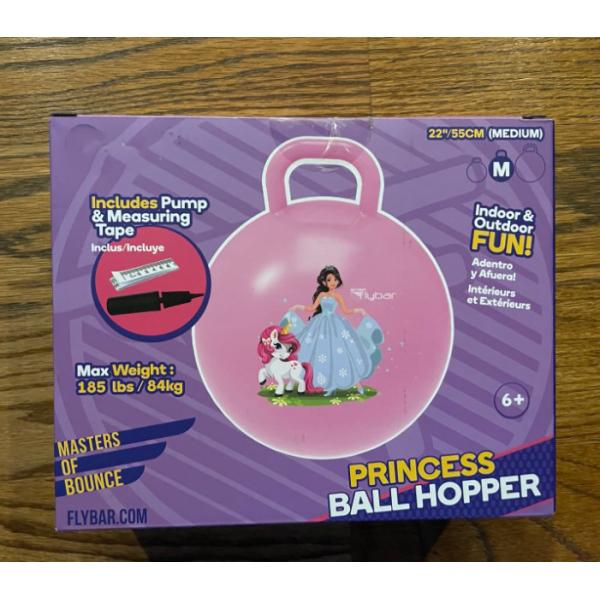 Outdoor Fun Essential Unisex Jumping Ball with Fluffy Plush Cover and Rainbow Design