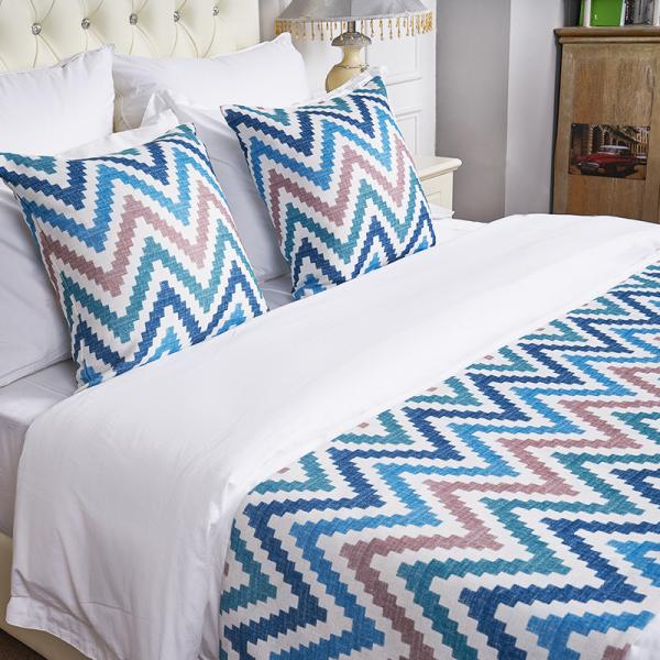 Fashion Customized Hotel Bed Runner Bed Throw For Hotel Home Plain Dyed