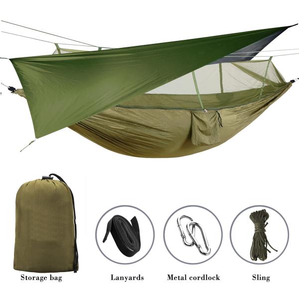 Multifunctional Beach Shade Cloth , Waterproof Sunproof Hammock Rain Fly