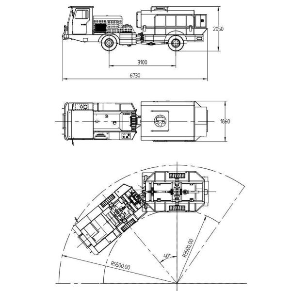Underground Service Vehicle Underground Fuel Transportation Truck