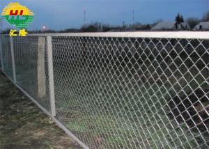 China 6ft 50*50 X 9 Ga Grey Coated Chain Link Fence Heavy Galvanized on sale