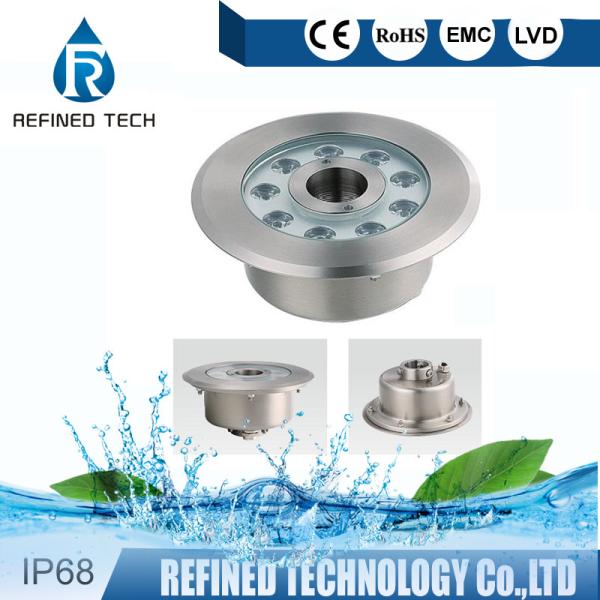 Commercial Outdoor RGB Fountain Light , Submersible Fountain Light With Nozzle