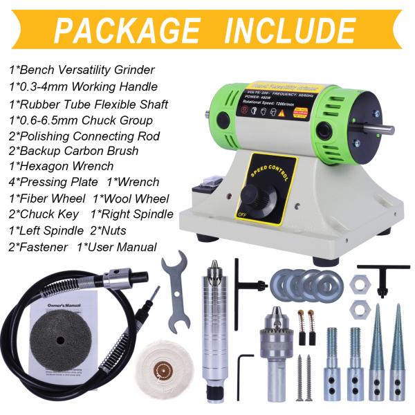 Tooltos 3109 Jewelry Polisher Bench Buffer Grinder Machine With Accessories Multi Function Benchtop Polisher