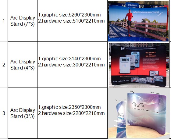 10Ft Aluminum Stand Tension Fabric Displays , affordable booth displays for trade shows