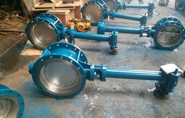 Quality Double Flanged Butterfly Valve Adjust Tightness With Hand Wheel Dn50 To Dn400 for sale