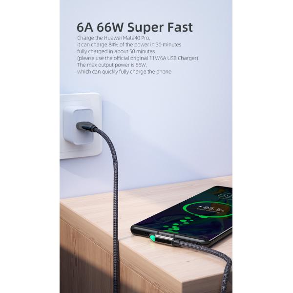 Quick Charge Type C Cable 5A Max USB Type C Cable 0.5M 1M 2M