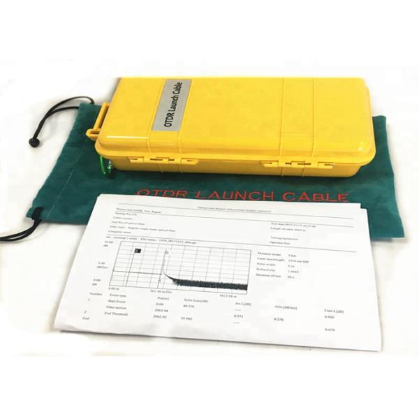Yellow Otdr Launch Box Ring Box Dummy Fiber G.652D SM 1km Fiber Optic Launch Box
