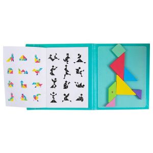 China Jigsaw Puzzle Baby Developmental Toys Wooden Tangram Magnetic Puzzle Toys on sale