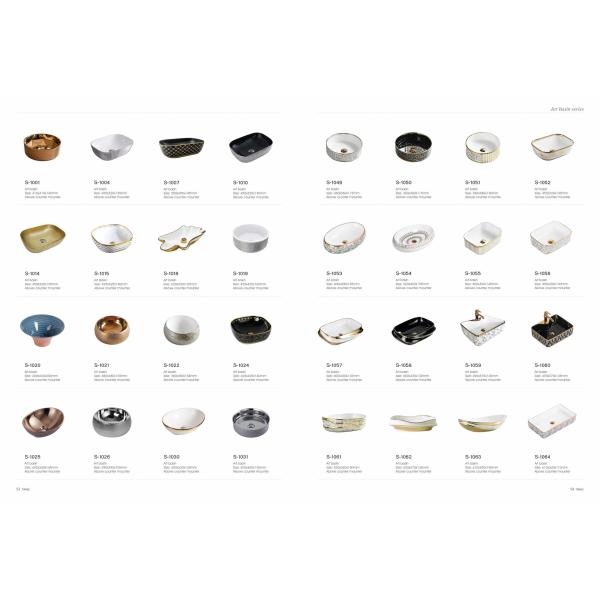 Customizable Color Sanitaryware Round Basin Ceramic Art Hand Wash Basin Sinks Bathroom