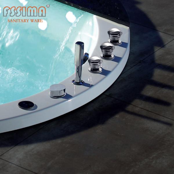 Freestanding Round Whirlpool Bathtub With Jets Swim Spa Hot Tub 1700MM