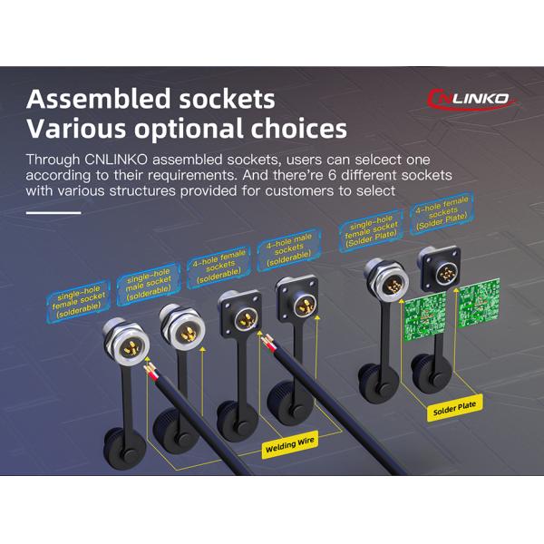 Cnlinko M12 ip68 male female 2 3 4 5 8 pin aviation circular plug led power industrial waterproof cable wire connector