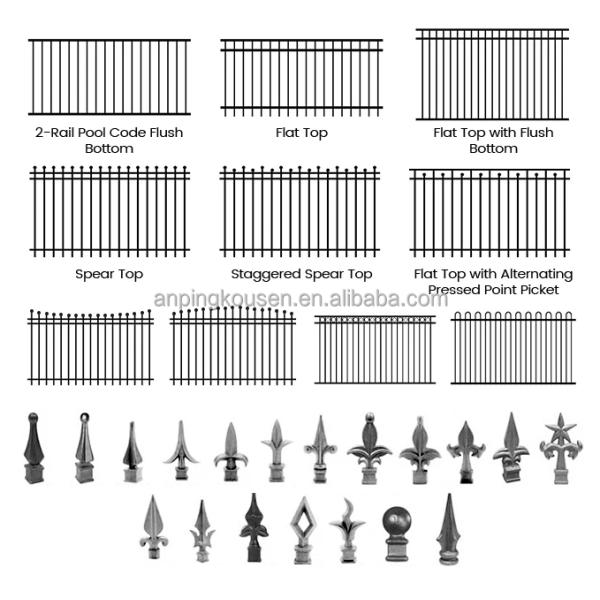 Galvanized Zinc Steel Picket Fence Australian Custom Steel Fence Panel's 6x8 Fence Panels