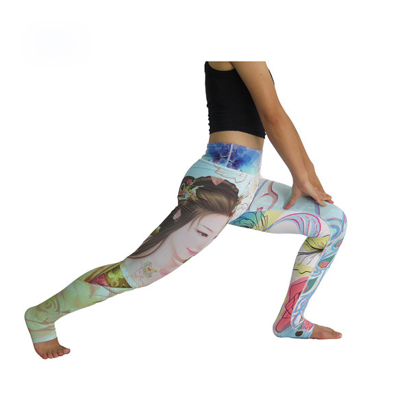 Full Length Sublimation Yoga Wear Clothing Fitness Gym Leggings For Women