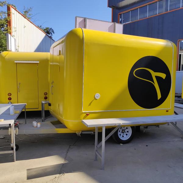 Portable Food Catering Trailer Fully Equipped Mobile Kitchen Easy Maintaining