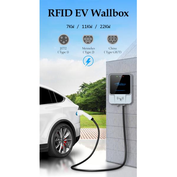 32A Single Phase Electric Car Charger Point EVSE Wallbox 240VAC 7KW
