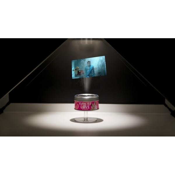 270 Deg 3D Holographic Projection Pyramid Display Advertising Player 1920x1080 Resulution