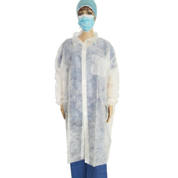 Visitor Isolation Ppe Aami Level2 Protective Hospital Gowns Disposable Gown with Elastic Cuff