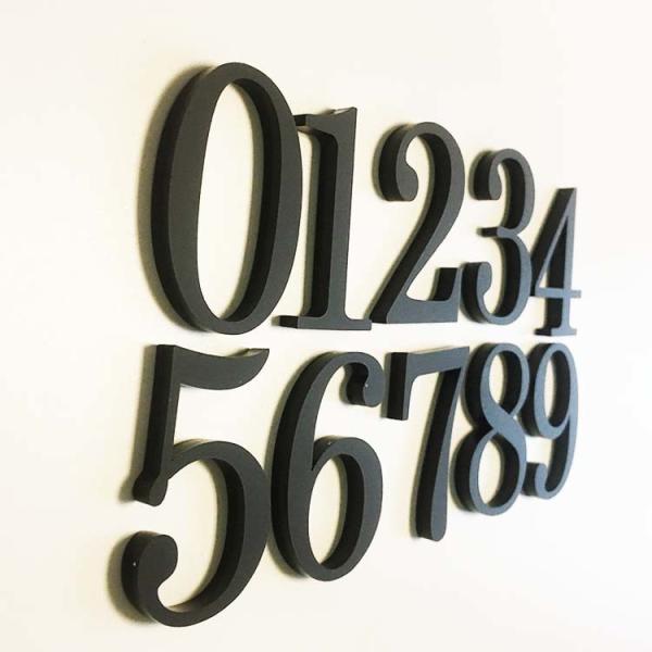 Quality Black Matte Acrylic House Number Plaques Signs Recyclable OEM ODM for sale