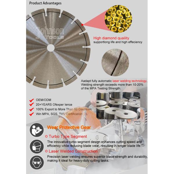 16 Inch 400mm Turbo Diamond Concrete Saw Blades Turbo Segment