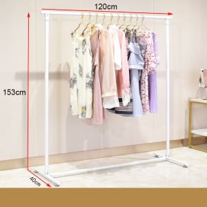 China Lady Dress Freestanding Clothes Rack Metal Clothing Display Stands on sale