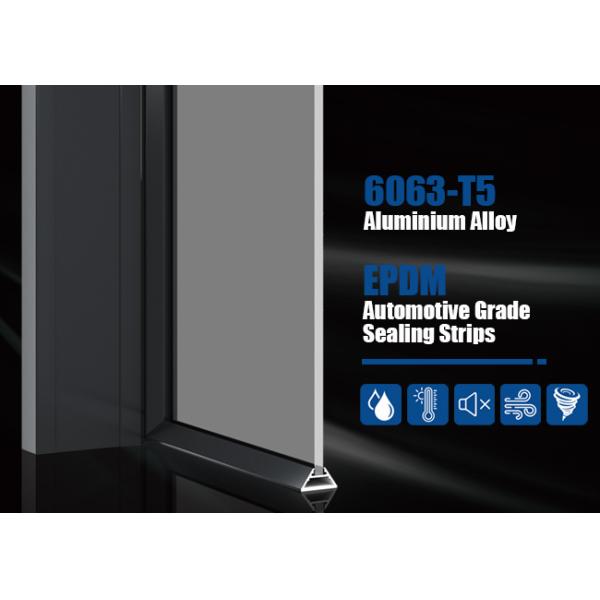 Indoor 8mm Single Glass Aluminium Casement Doors Modern Design