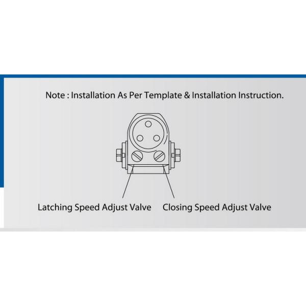 UL Listed Small Door Closer Size 3 , Overhead Door Closer Adjustment Speed