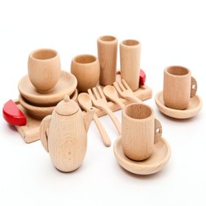Cheap Pot Teatime Wooden Play Pots And Pans Kids ISO9001 Tableware wholesale