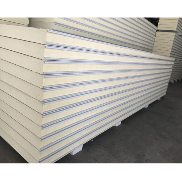 PPGI Polyurethane PPGI Structure PU Sandwich Panel 950mm Width For Cold Room