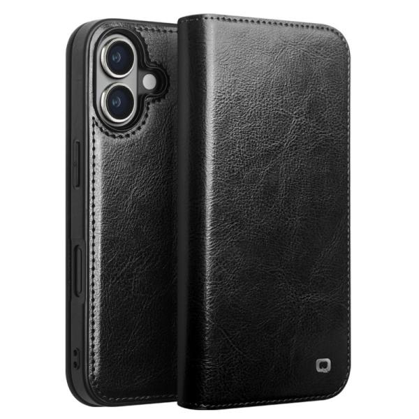Suitable For IPhone16epromax Mobile Phone Case Genuine Leather Apple Flip Cover Stand Full Cover Protective Cover Card