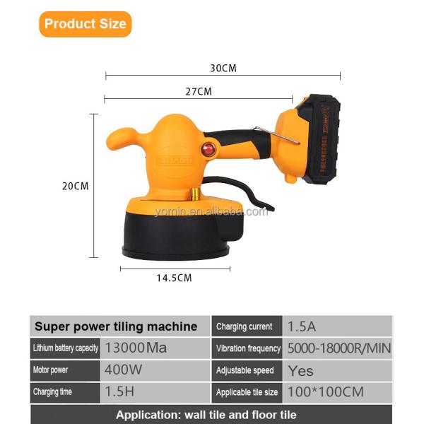 21V Tiles Automatic Paving Tools Tile Laying Vibrator, Tile Installation Machine, High-power Paving brick Wall
