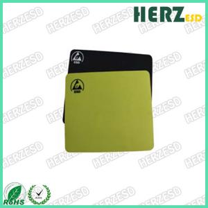 Cheap Size 18 X 22cm ESD Safe Office Supplies , ESD Mouse Pad Black / Yellow Color wholesale