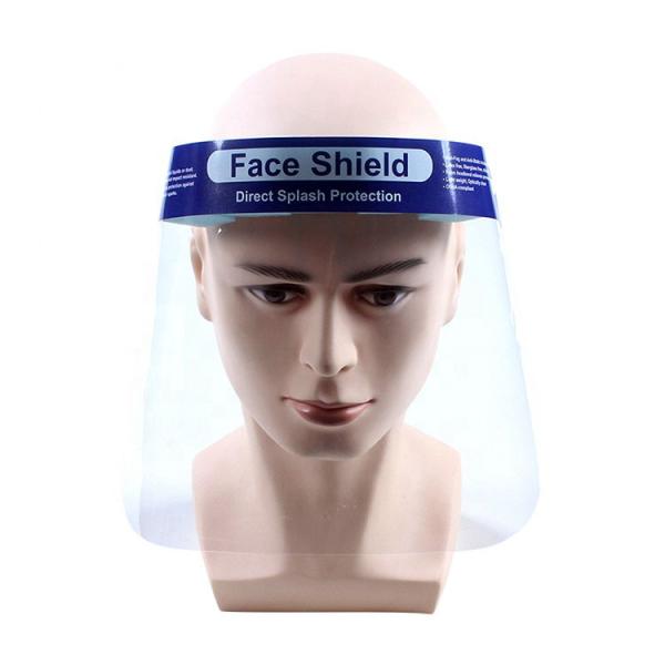 CE FDA Approval Clear Plastic Face Shield , Full Face Shield Environmental Firendly