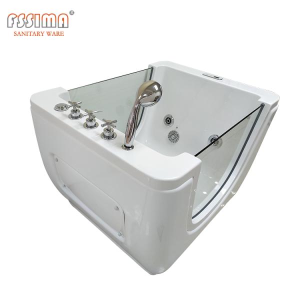 47.24" Newborn Baby Spa Bathtub With Stand Infant Whirlpool Tub
