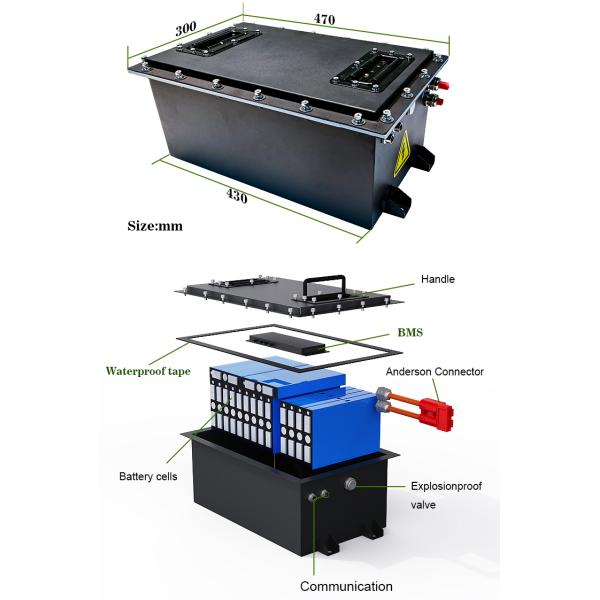51.2V 150Ah Electric Golf Cart Battery Pack LFP Customized 72V 105Ah Lithium Batteries for Electric Tour Cart