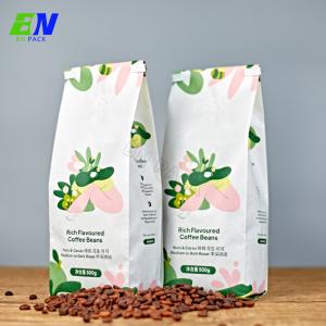 China Eco Friendly Biodegradable Coffee bag Kraft Paper Side Gusset Coffee Bag With Tin Tie on sale