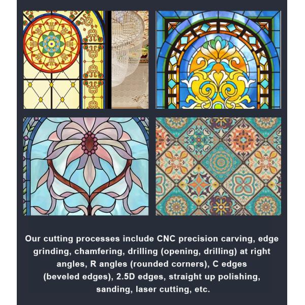Colorful Stained Glass Decorative Glass Panels Exterior Wall Roof Church Decoration