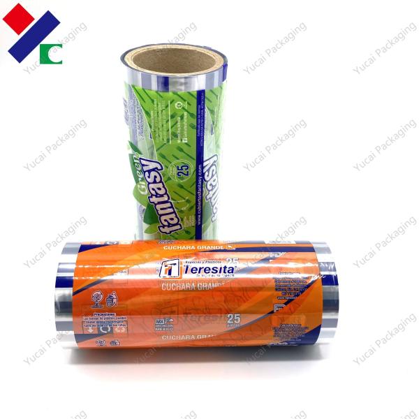 Custom Food Packaging Laminated Roll Film Printed For Cookies Plastic Pet Aluminum Foil Film