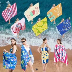 Cheap Commercial Cool Beach Towels , Embroidered Beach Towels Smooth Surface wholesale