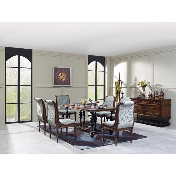 American style dining table and dining chairs, high quality dining room furniture