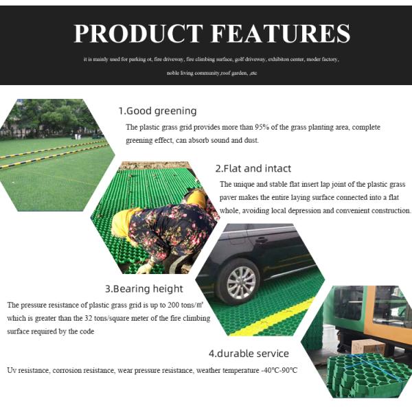 38mm 48mm 68mm Grass Paver Grid for Ground Water Tank Drainage Cover Concrete Driveway