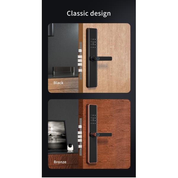 Biometric Smart Wifi Door Lock With Handle Keyless Entry Door Lock With Fingerprint