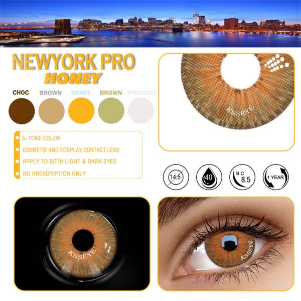 KSSEYE Natural Color Contact Lenses Blue Fashion Cosmetic Colored Eye Contact Lens