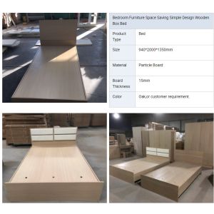 Buy cheap bedroom furniture space saving simple design wooden box bed from wholesalers