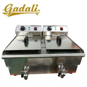 China Double Tank Stainless Steel Heavy Duty Industrial Electric Deep Fryer on sale