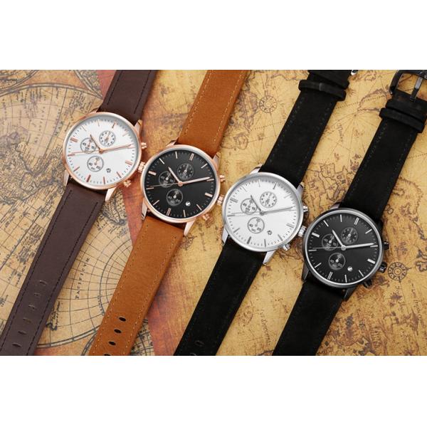 Japan Quartz Movement Men's Business Casual Watches Water Resist 3 ATM