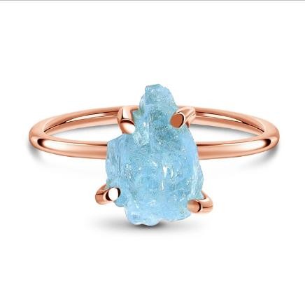 Art Unique 925 Sterling Silver Natural Blue Raw Moonstone Ring Moonstone Jewelry Design