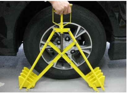 Rubber Aluminium Yellow Vehicle Security Lock For 4T Car